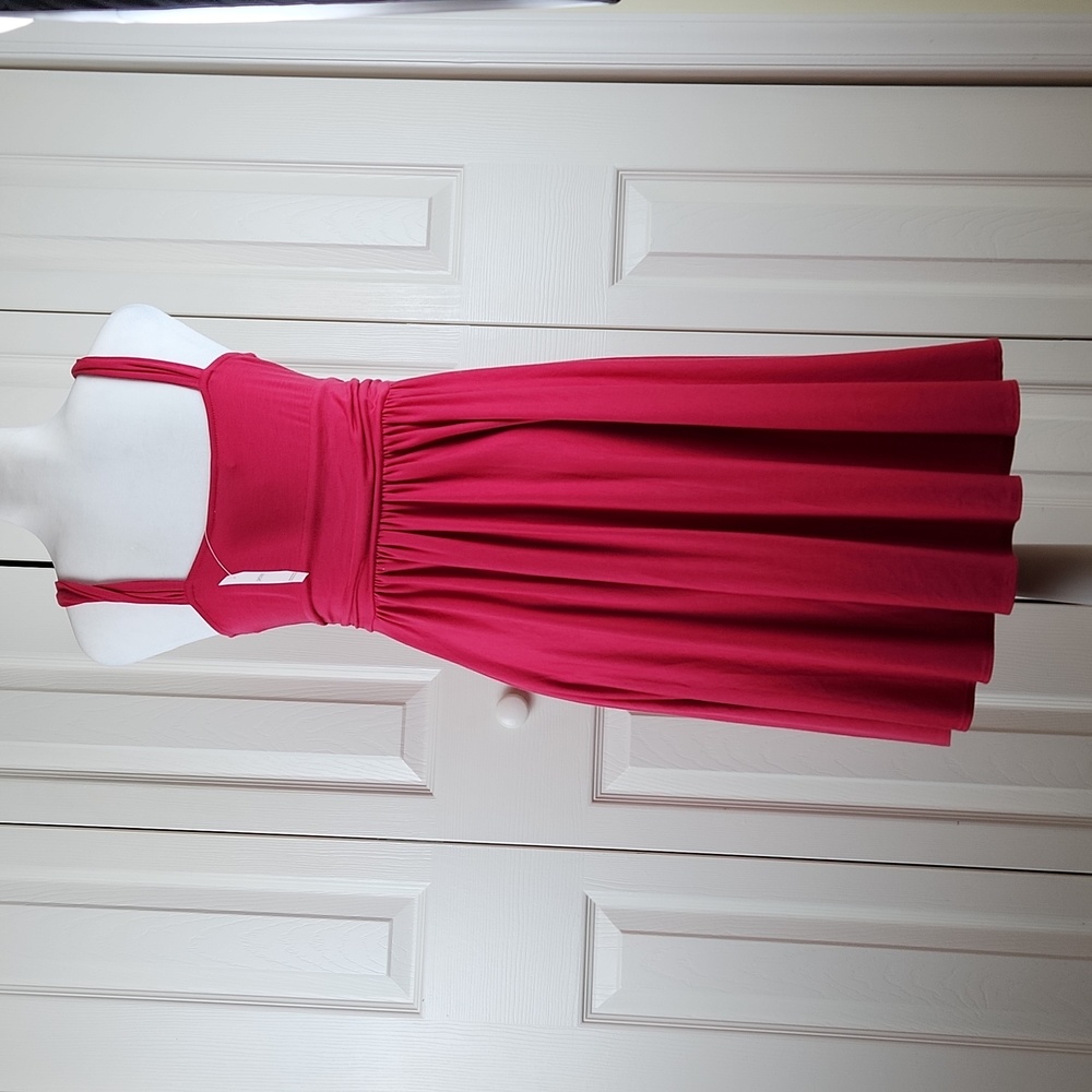 Ann Taylor Loft SP NWT fushia hot pink dress. Perfect for Spring and Summer! - Picture 3 of 10